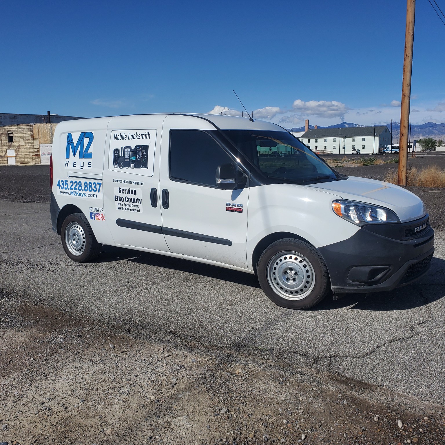 M2 Keys mobile locksmith van